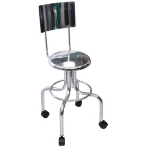 Banco Giratorio Con Respaldo y Llantas