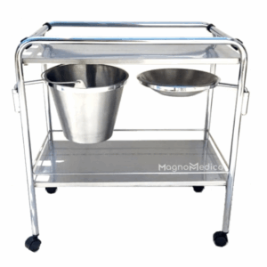 Carro De Curaciones Con Palangana y Cubeta