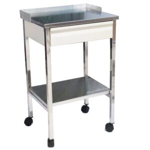 Mesa Pasteur Cromada Con Cajón